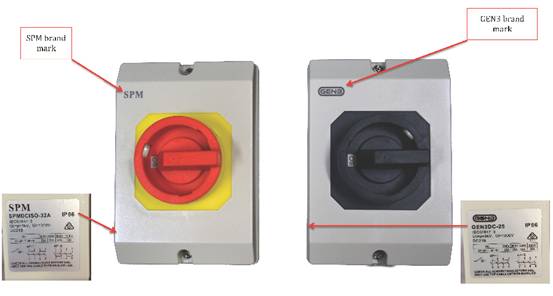 Recalled GEN3 solar isolator swiches