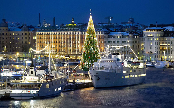 Giant Christmas tree Stockholm
