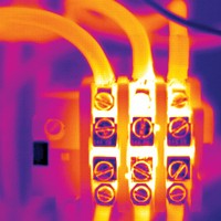 Termal image of electrical connection