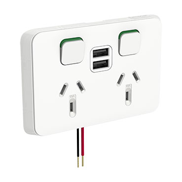 Clipsal 2 USB charger 2 GPO